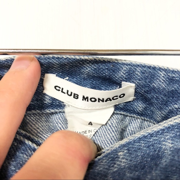 Club Monaco Denim Wrap Skirt Size 4 - Picture 6 of 8